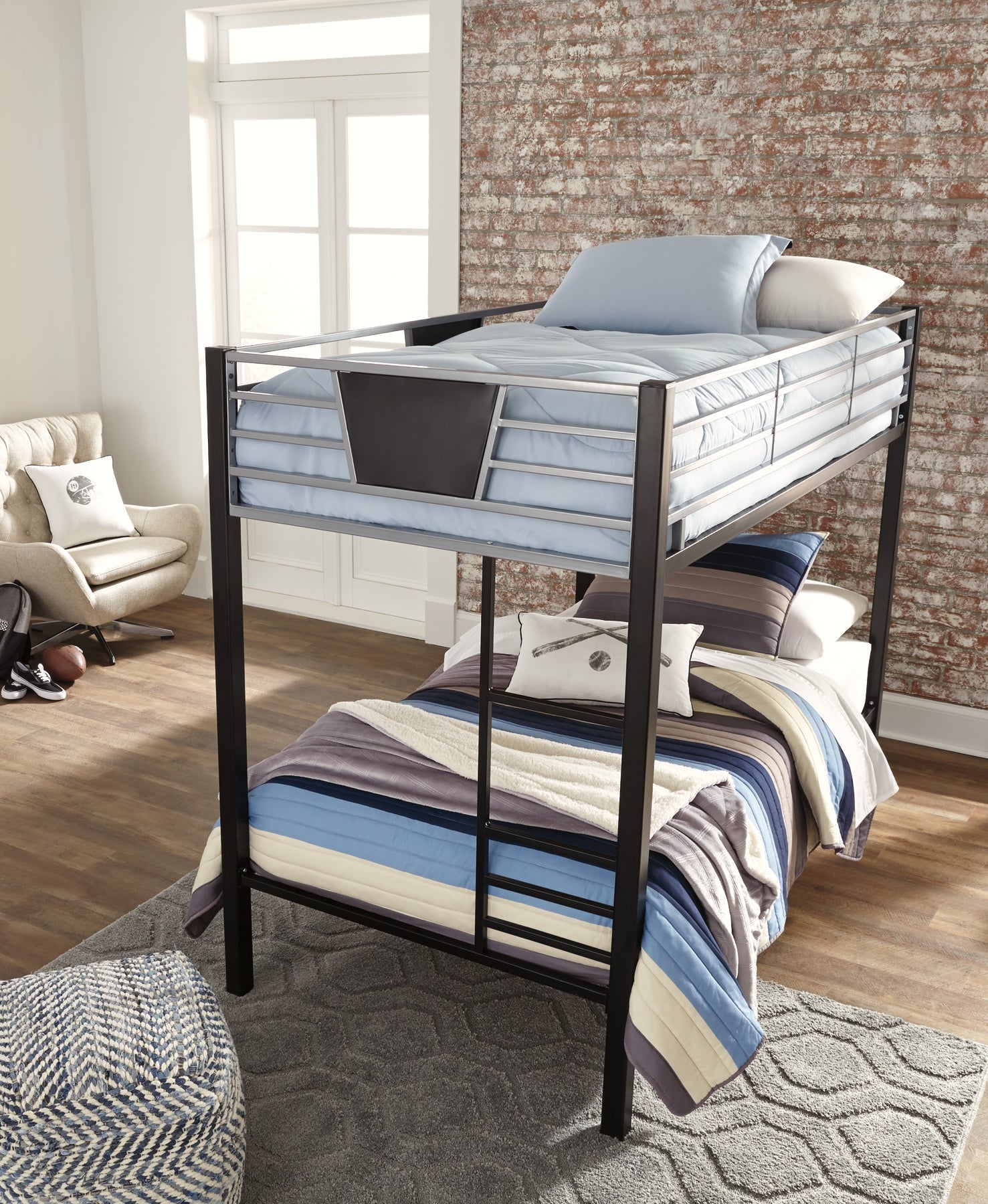Dinsmore Twin/Twin Bunk Bed w/Ladder at Towne & Country Furniture (AL) furniture, home furniture, home decor, sofa, bedding