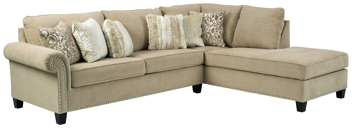 Dovemont 2-Piece Sectional with Chaise at Towne & Country Furniture (AL) furniture, home furniture, home decor, sofa, bedding