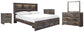 Drystan  Bookcase Bed With 2 Storage Drawers With Mirrored Dresser And 2 Nightstands at Towne & Country Furniture (AL) furniture, home furniture, home decor, sofa, bedding