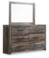 Drystan Dresser and Mirror at Towne & Country Furniture (AL) furniture, home furniture, home decor, sofa, bedding