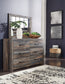 Drystan Full Bookcase Bed with 2 Storage Drawers with Mirrored Dresser at Towne & Country Furniture (AL) furniture, home furniture, home decor, sofa, bedding