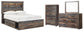 Drystan Full Bookcase Bed with 4 Storage Drawers with Mirrored Dresser and Chest at Towne & Country Furniture (AL) furniture, home furniture, home decor, sofa, bedding