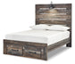 Drystan Full Panel Bed with 2 Storage Drawers with Mirrored Dresser, Chest and Nightstand at Towne & Country Furniture (AL) furniture, home furniture, home decor, sofa, bedding