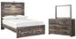 Drystan Full Panel Bed with 2 Storage Drawers with Mirrored Dresser at Towne & Country Furniture (AL) furniture, home furniture, home decor, sofa, bedding