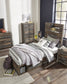 Drystan Full Panel Bed with 4 Storage Drawers with Mirrored Dresser, Chest and Nightstand at Towne & Country Furniture (AL) furniture, home furniture, home decor, sofa, bedding