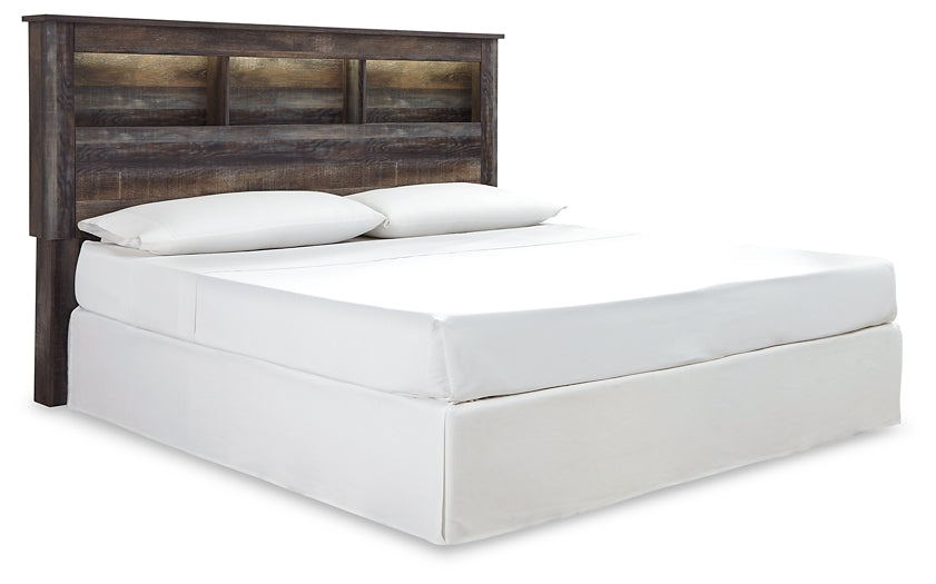 Drystan King/California King Bookcase Headboard with Mirrored Dresser, Chest and Nightstand at Towne & Country Furniture (AL) furniture, home furniture, home decor, sofa, bedding