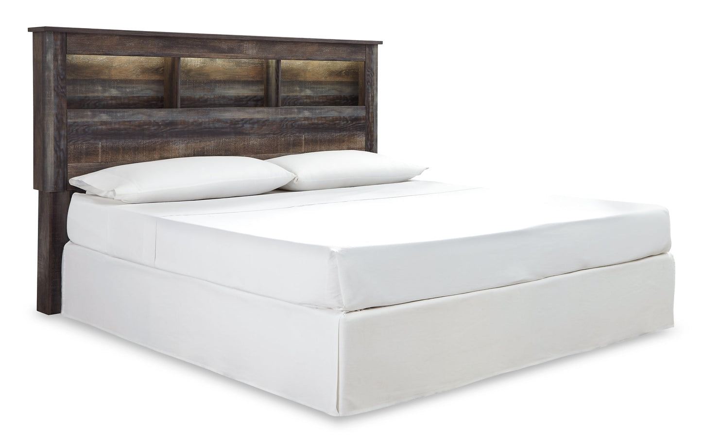 Drystan King/California King Bookcase Headboard with Mirrored Dresser and 2 Nightstands at Towne & Country Furniture (AL) furniture, home furniture, home decor, sofa, bedding