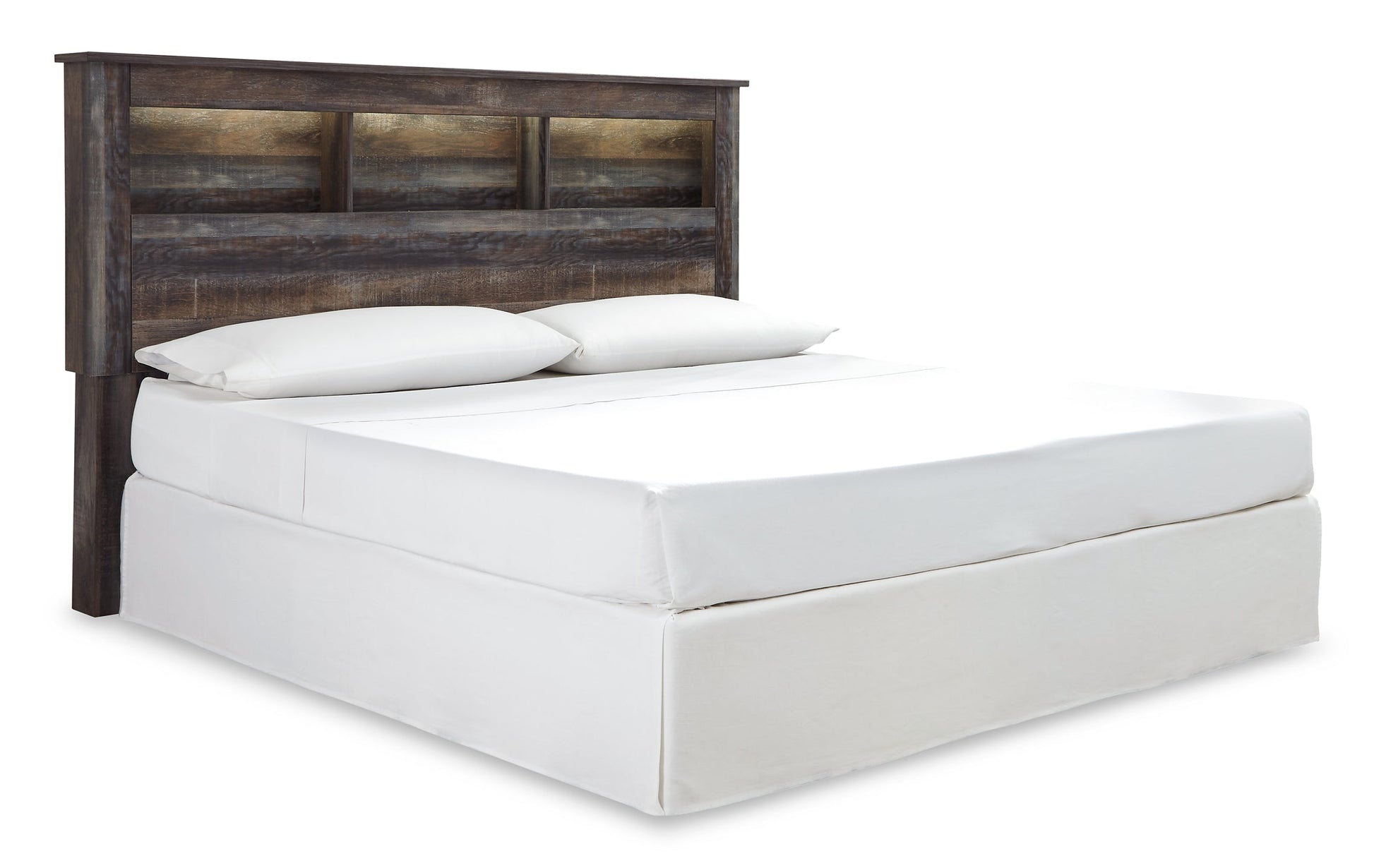 Drystan King/California King Bookcase Headboard with Mirrored Dresser and 2 Nightstands at Towne & Country Furniture (AL) furniture, home furniture, home decor, sofa, bedding