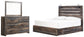 Drystan King Panel Bed with 2 Storage Drawers with Mirrored Dresser at Towne & Country Furniture (AL) furniture, home furniture, home decor, sofa, bedding