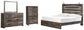 Drystan King Panel Bed with Mirrored Dresser and Chest at Towne & Country Furniture (AL) furniture, home furniture, home decor, sofa, bedding