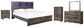 Drystan King Panel Bookcase Bed with Mirrored Dresser, Chest and Nightstand at Towne & Country Furniture (AL) furniture, home furniture, home decor, sofa, bedding