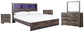Drystan King Panel Bookcase Bed with Mirrored Dresser and 2 Nightstands at Towne & Country Furniture (AL) furniture, home furniture, home decor, sofa, bedding