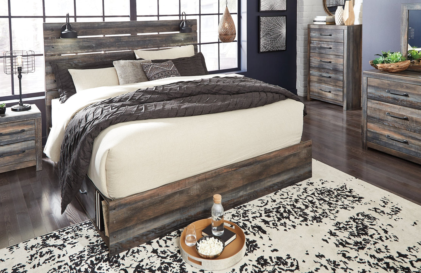 Drystan  Panel Bed With 2 Storage Drawers at Towne & Country Furniture (AL) furniture, home furniture, home decor, sofa, bedding