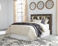 Drystan Queen/Full Bookcase Headboard with Mirrored Dresser and 2 Nightstands at Towne & Country Furniture (AL) furniture, home furniture, home decor, sofa, bedding