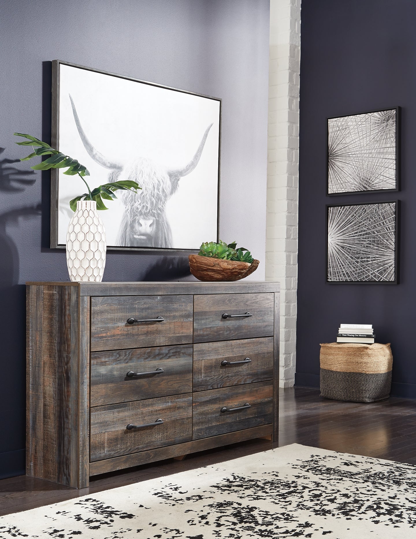 Drystan Six Drawer Dresser at Towne & Country Furniture (AL) furniture, home furniture, home decor, sofa, bedding