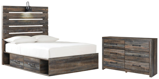 Drystan Twin Panel Bed with 2 Storage Drawers with Dresser at Towne & Country Furniture (AL) furniture, home furniture, home decor, sofa, bedding
