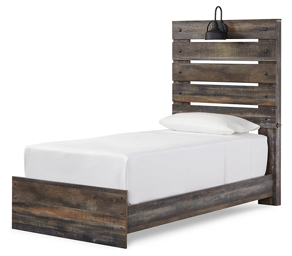 Drystan Twin Panel Bed with Mirrored Dresser, Chest and 2 Nightstands at Towne & Country Furniture (AL) furniture, home furniture, home decor, sofa, bedding