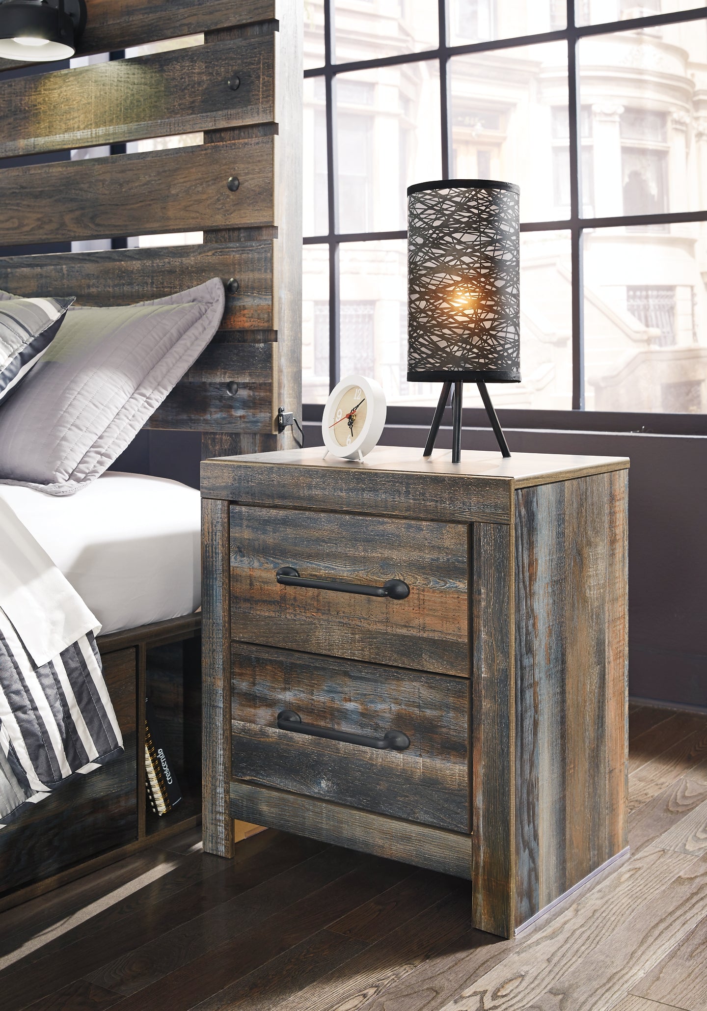 Drystan Twin Panel Headboard with Mirrored Dresser and 2 Nightstands at Towne & Country Furniture (AL) furniture, home furniture, home decor, sofa, bedding