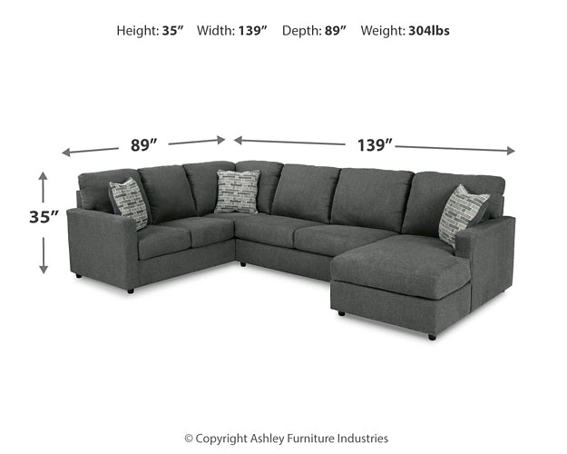 Edenfield 3-Piece Sectional with Ottoman at Towne & Country Furniture (AL) furniture, home furniture, home decor, sofa, bedding