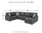 Edenfield 3-Piece Sectional with Ottoman at Towne & Country Furniture (AL) furniture, home furniture, home decor, sofa, bedding