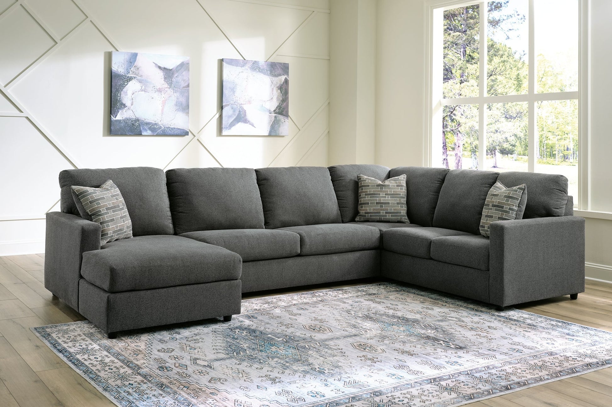 Edenfield 3-Piece Sectional with Ottoman at Towne & Country Furniture (AL) furniture, home furniture, home decor, sofa, bedding