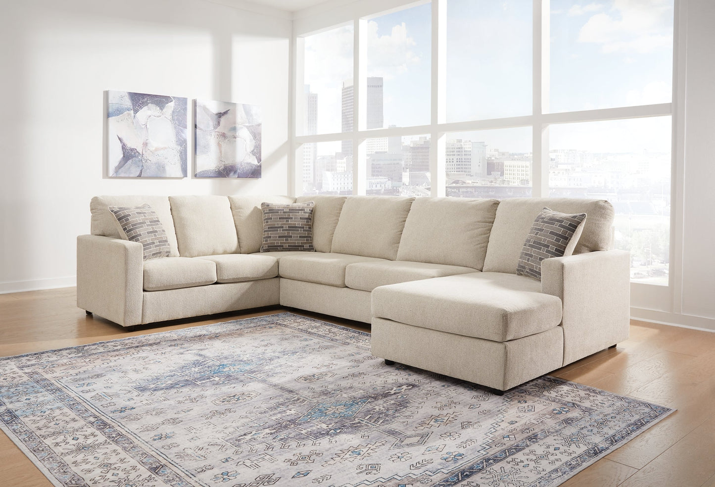 Edenfield 3-Piece Sectional with Ottoman at Towne & Country Furniture (AL) furniture, home furniture, home decor, sofa, bedding