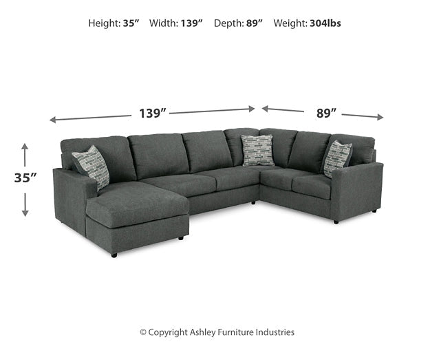 Edenfield 3-Piece Sectional with Ottoman at Towne & Country Furniture (AL) furniture, home furniture, home decor, sofa, bedding