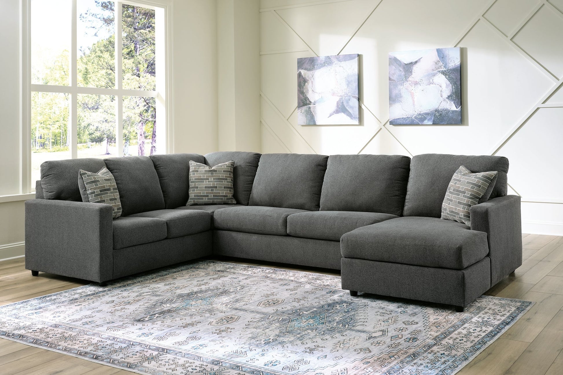 Edenfield 3-Piece Sectional with Ottoman at Towne & Country Furniture (AL) furniture, home furniture, home decor, sofa, bedding