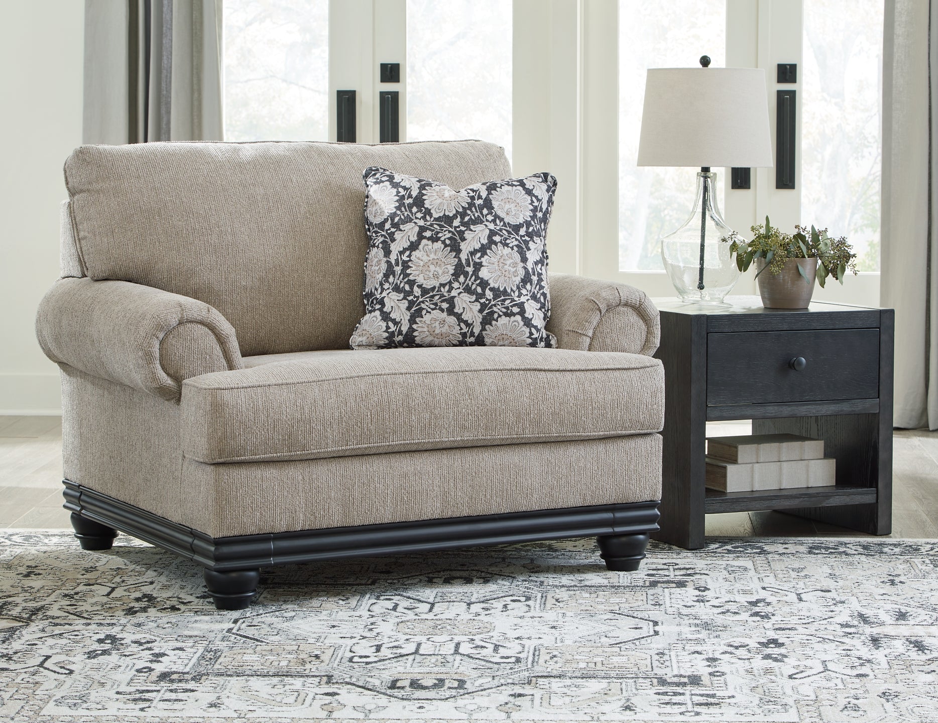 Elbiani Chair and Ottoman at Towne & Country Furniture (AL) furniture, home furniture, home decor, sofa, bedding
