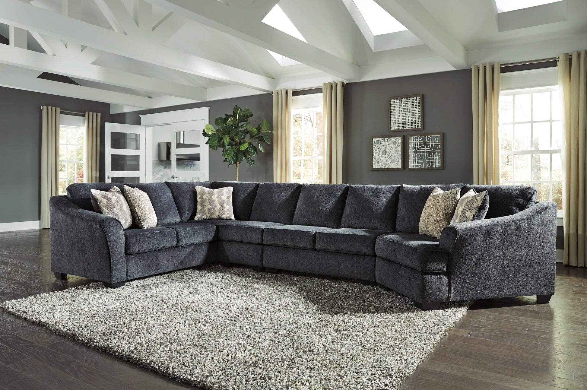 Eltmann 4-Piece Sectional with Cuddler at Towne & Country Furniture (AL) furniture, home furniture, home decor, sofa, bedding
