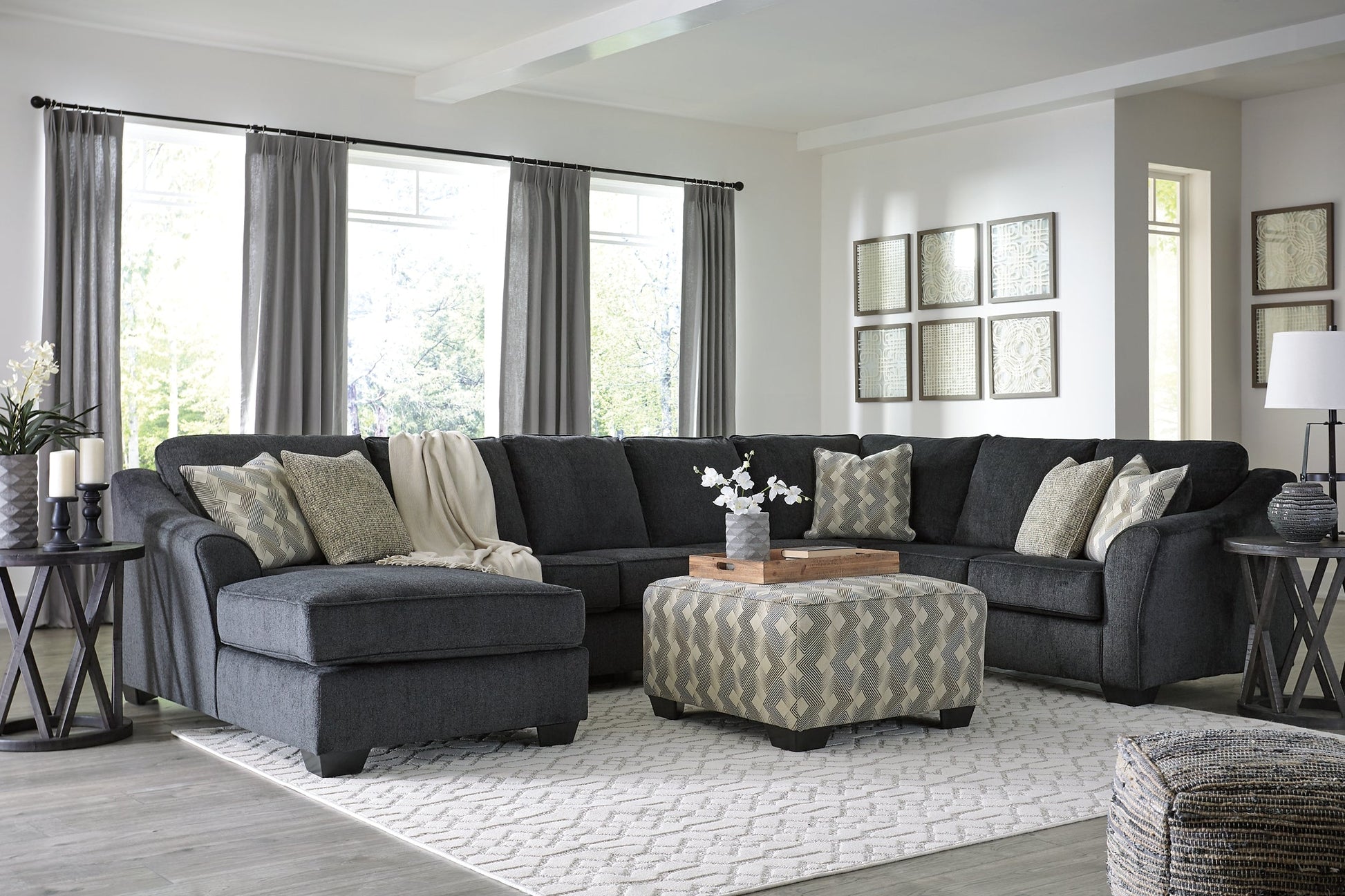 Eltmann 4-Piece Sectional with Ottoman at Towne & Country Furniture (AL) furniture, home furniture, home decor, sofa, bedding