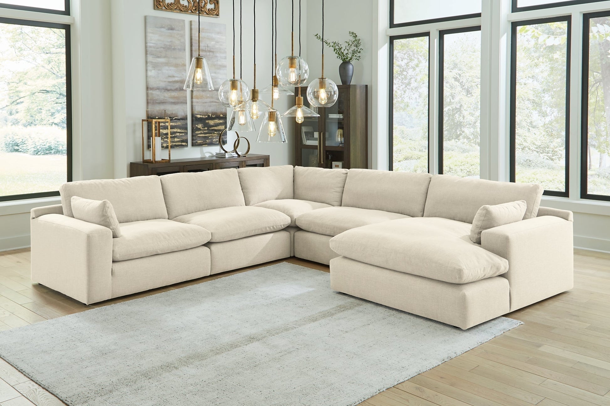 Elyza 5-Piece Sectional with Ottoman at Towne & Country Furniture (AL) furniture, home furniture, home decor, sofa, bedding