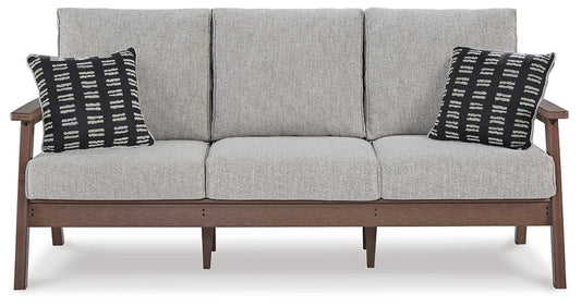 Emmeline Outdoor Sofa and Loveseat with Coffee Table and 2 End Tables at Towne & Country Furniture (AL) furniture, home furniture, home decor, sofa, bedding