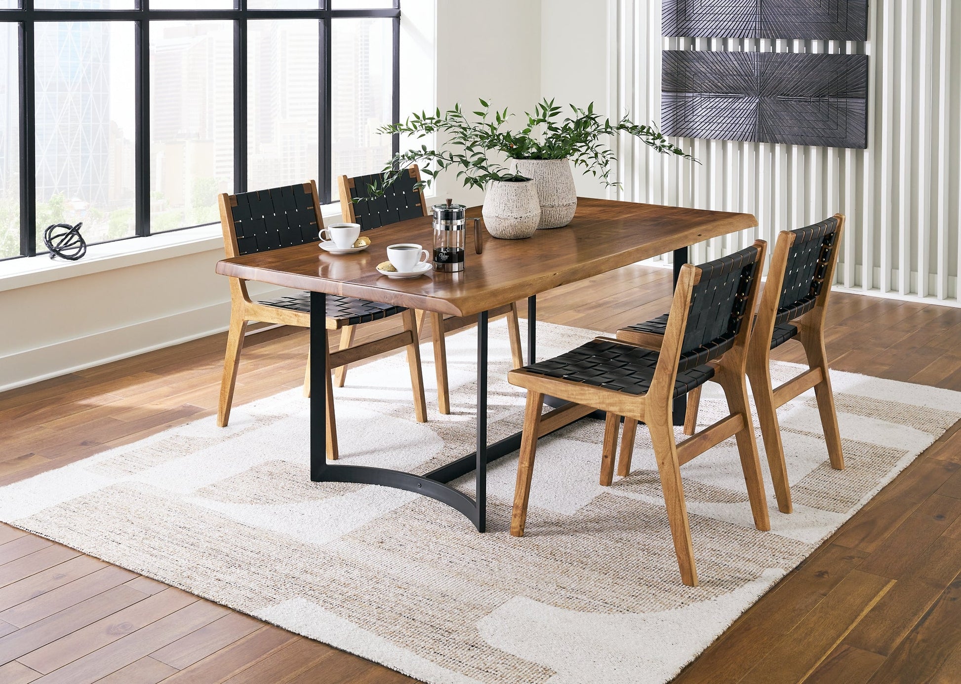 Fortmaine Dining Table and 4 Chairs at Towne & Country Furniture (AL) furniture, home furniture, home decor, sofa, bedding