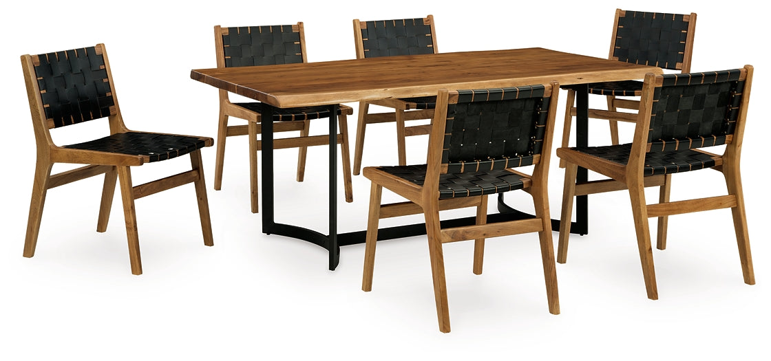 Fortmaine Dining Table and 6 Chairs at Towne & Country Furniture (AL) furniture, home furniture, home decor, sofa, bedding