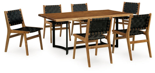 Fortmaine Dining Table and 6 Chairs at Towne & Country Furniture (AL) furniture, home furniture, home decor, sofa, bedding
