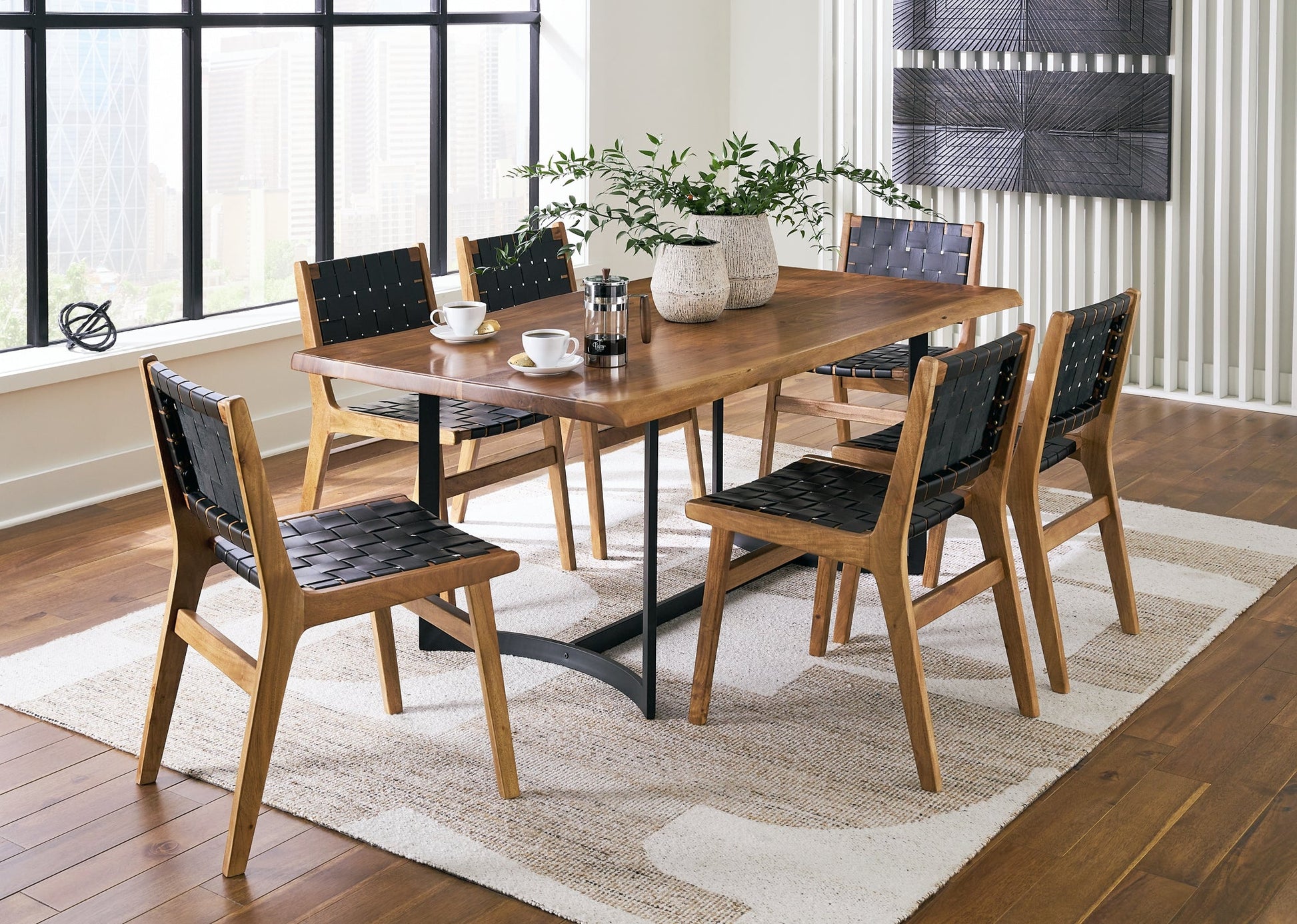 Fortmaine Dining Table and 6 Chairs at Towne & Country Furniture (AL) furniture, home furniture, home decor, sofa, bedding