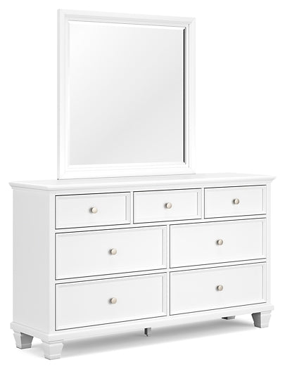 Fortman California King Panel Bed with Mirrored Dresser, Chest and Nightstand at Towne & Country Furniture (AL) furniture, home furniture, home decor, sofa, bedding