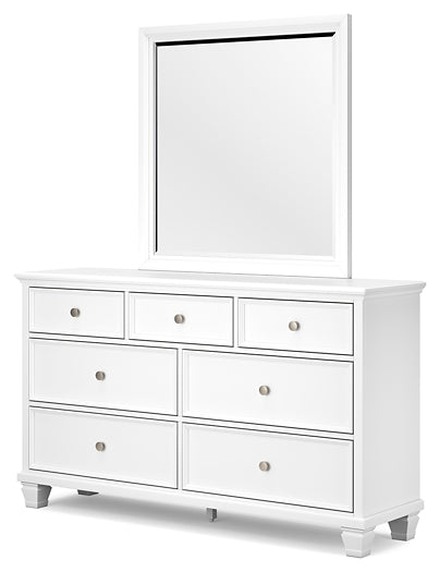 Fortman California King Panel Bed with Mirrored Dresser, Chest and Nightstand at Towne & Country Furniture (AL) furniture, home furniture, home decor, sofa, bedding