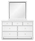 Fortman Full Panel Bed with Mirrored Dresser, Chest and 2 Nightstands at Towne & Country Furniture (AL) furniture, home furniture, home decor, sofa, bedding