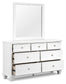 Fortman Full Panel Bed with Mirrored Dresser, Chest and Nightstand at Towne & Country Furniture (AL) furniture, home furniture, home decor, sofa, bedding