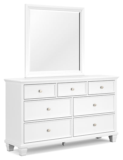 Fortman Full Panel Bed with Mirrored Dresser and Chest at Towne & Country Furniture (AL) furniture, home furniture, home decor, sofa, bedding