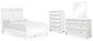 Fortman Full Panel Bed with Mirrored Dresser and Chest at Towne & Country Furniture (AL) furniture, home furniture, home decor, sofa, bedding