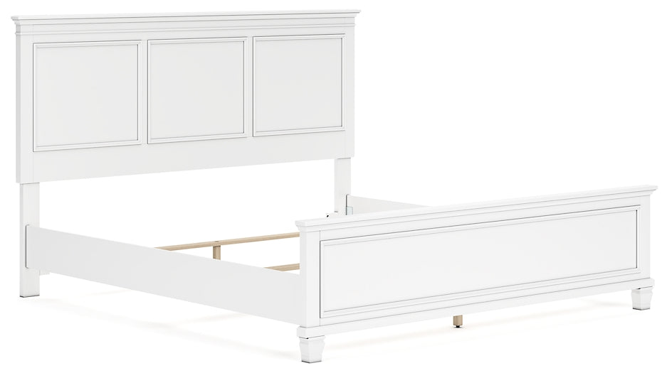 Fortman King Panel Bed with Mirrored Dresser and 2 Nightstands at Towne & Country Furniture (AL) furniture, home furniture, home decor, sofa, bedding
