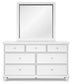 Fortman Queen Panel Bed with Mirrored Dresser, Chest and 2 Nightstands at Towne & Country Furniture (AL) furniture, home furniture, home decor, sofa, bedding