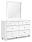 Fortman Queen Panel Bed with Mirrored Dresser, Chest and 2 Nightstands at Towne & Country Furniture (AL) furniture, home furniture, home decor, sofa, bedding