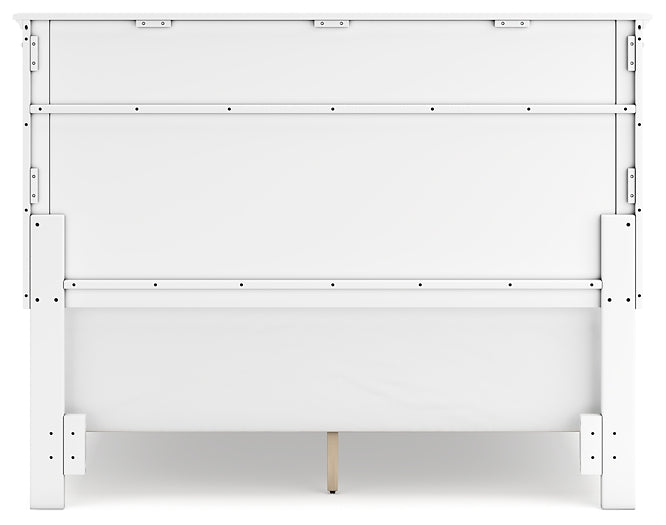 Fortman Queen Panel Bed with Mirrored Dresser, Chest and Nightstand at Towne & Country Furniture (AL) furniture, home furniture, home decor, sofa, bedding