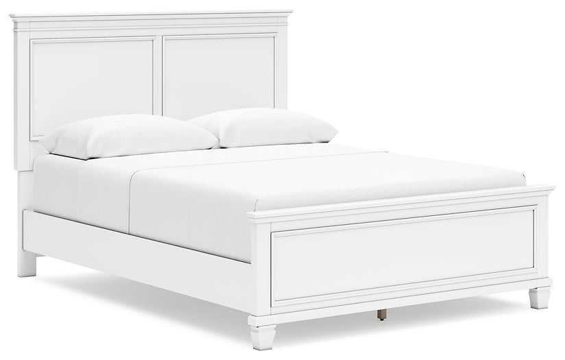 Fortman Queen Panel Bed with Mirrored Dresser, Chest and Nightstand at Towne & Country Furniture (AL) furniture, home furniture, home decor, sofa, bedding