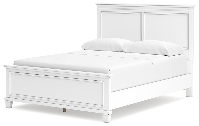 Fortman Queen Panel Bed with Mirrored Dresser, Chest and Nightstand at Towne & Country Furniture (AL) furniture, home furniture, home decor, sofa, bedding
