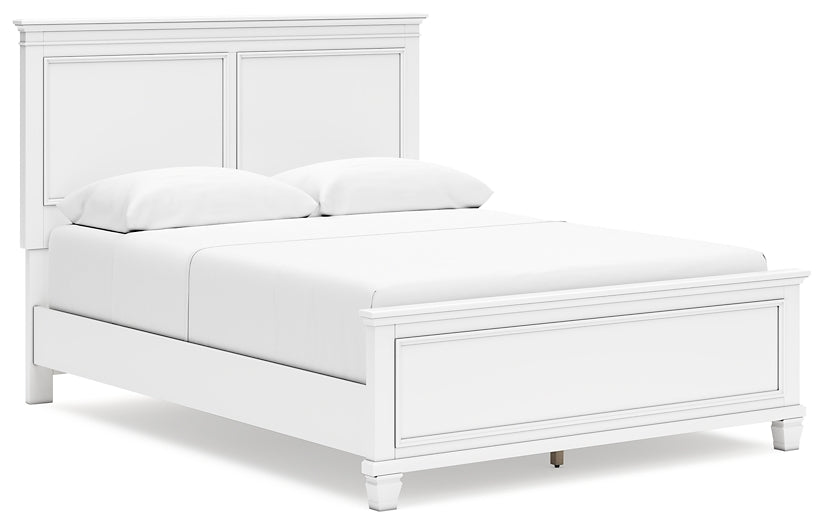 Fortman Queen Panel Bed with Mirrored Dresser and Nightstand at Towne & Country Furniture (AL) furniture, home furniture, home decor, sofa, bedding